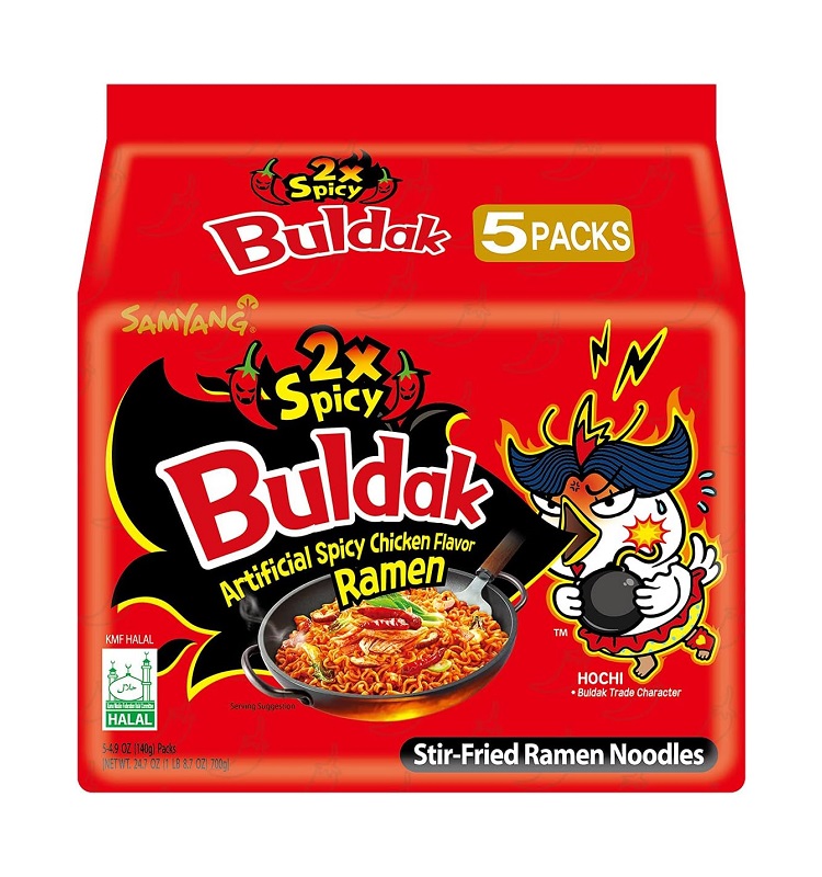 Ramen istantanei Buldak super piccanti al pollo -SamYang 5x 140g